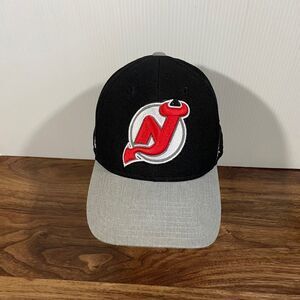 New Jersey Devils Reebok Black NHL Hockey Baseball Cap Hat Gray One Size